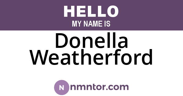 Donella Weatherford