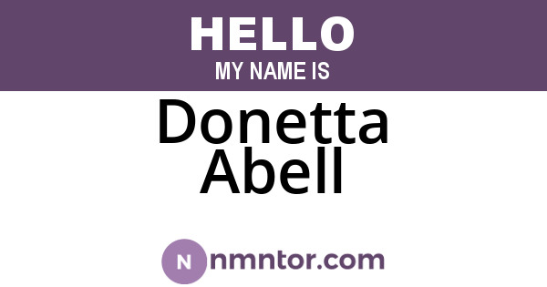Donetta Abell