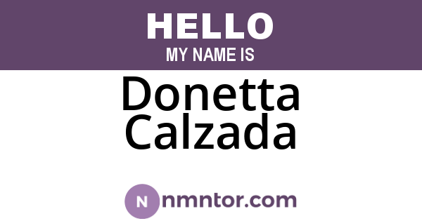 Donetta Calzada