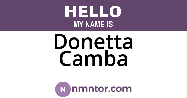 Donetta Camba