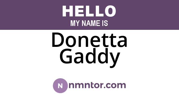 Donetta Gaddy