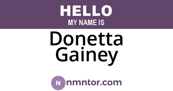 Donetta Gainey