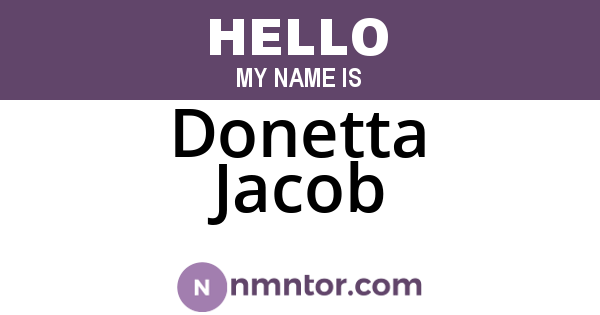 Donetta Jacob