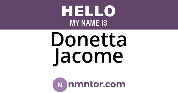 Donetta Jacome