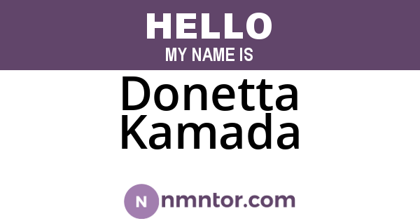 Donetta Kamada