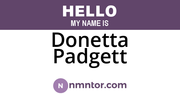 Donetta Padgett