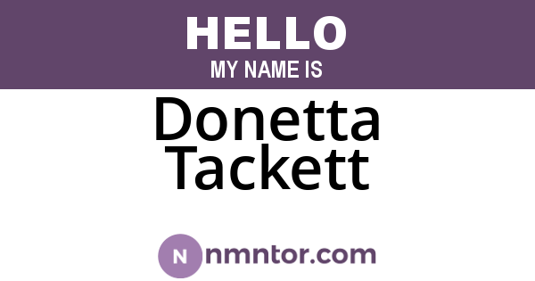 Donetta Tackett