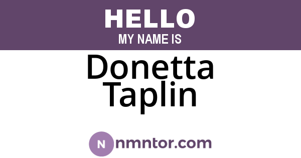 Donetta Taplin