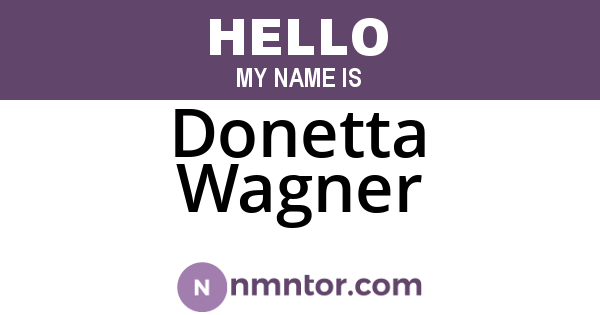 Donetta Wagner
