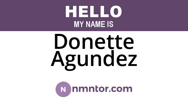 Donette Agundez