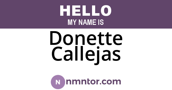 Donette Callejas