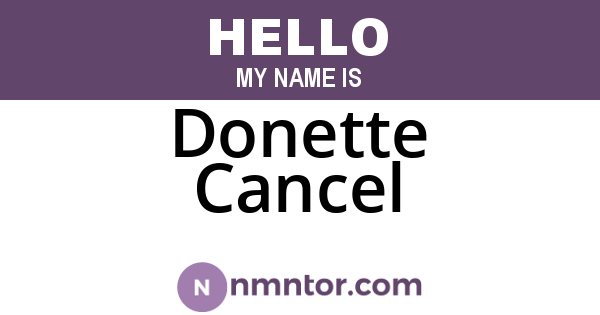 Donette Cancel