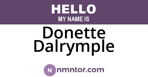 Donette Dalrymple