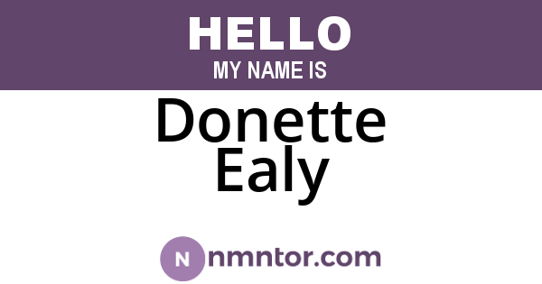 Donette Ealy