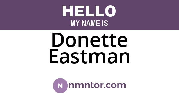Donette Eastman