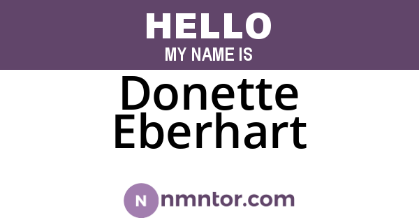 Donette Eberhart
