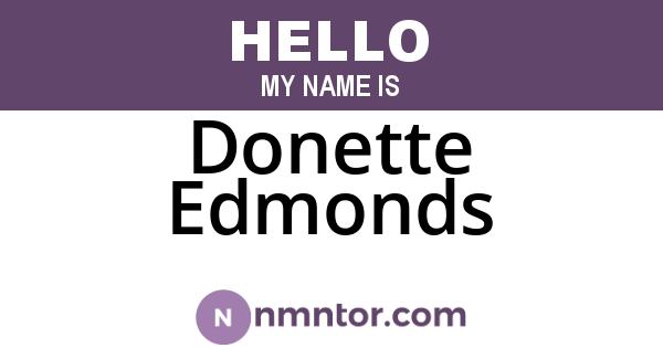 Donette Edmonds