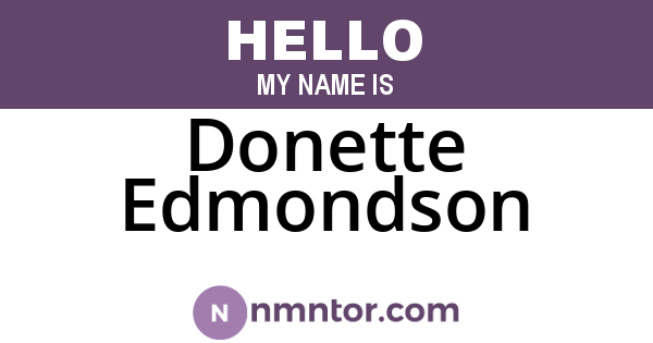 Donette Edmondson
