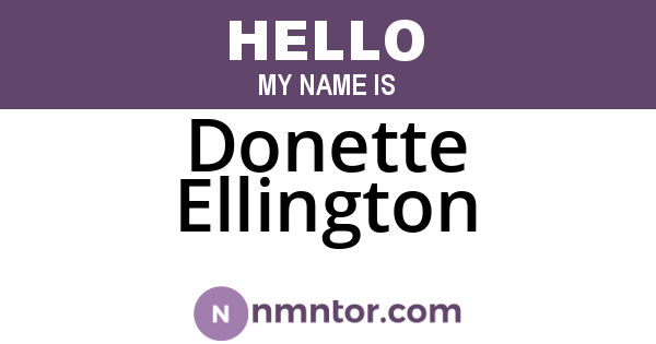Donette Ellington