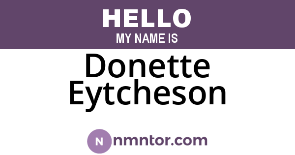 Donette Eytcheson