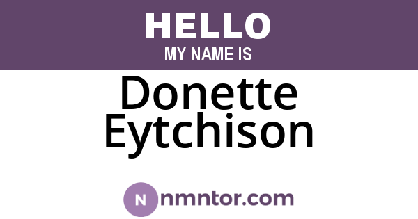 Donette Eytchison