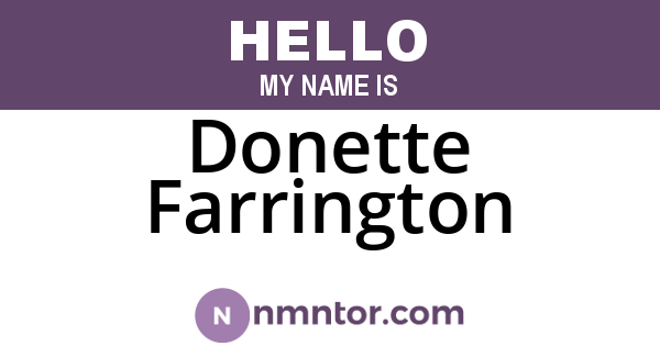 Donette Farrington