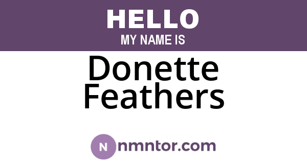 Donette Feathers