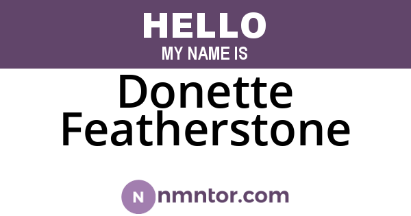 Donette Featherstone