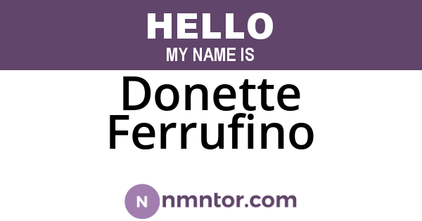 Donette Ferrufino