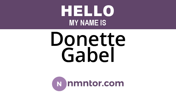 Donette Gabel