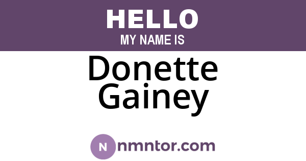 Donette Gainey