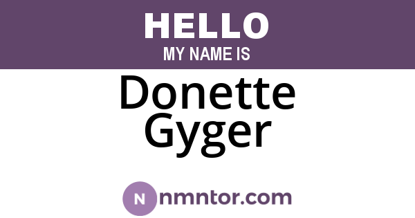 Donette Gyger