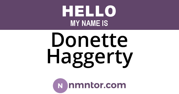 Donette Haggerty