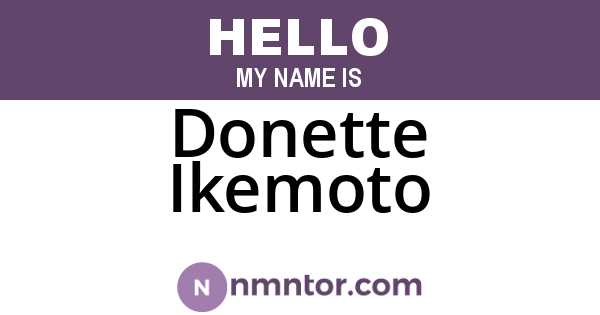Donette Ikemoto