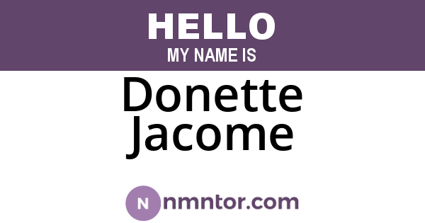 Donette Jacome
