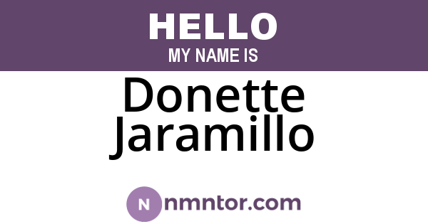 Donette Jaramillo