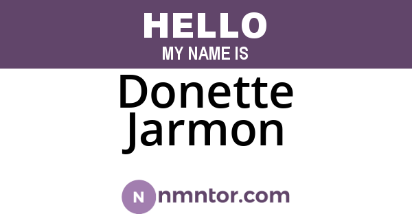 Donette Jarmon