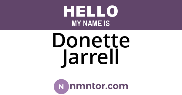 Donette Jarrell