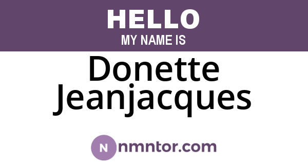Donette Jeanjacques
