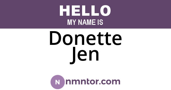 Donette Jen