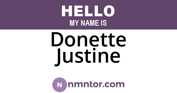 Donette Justine