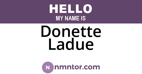 Donette Ladue