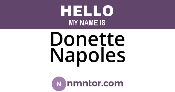 Donette Napoles
