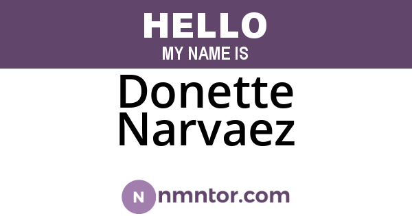 Donette Narvaez
