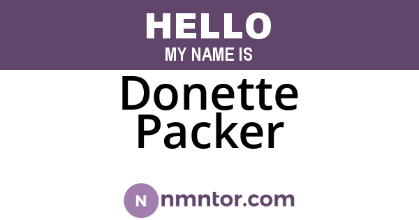 Donette Packer