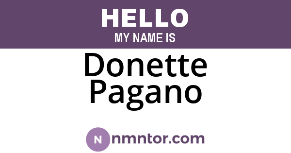 Donette Pagano
