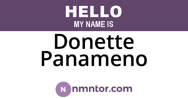 Donette Panameno