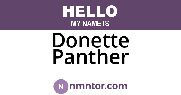 Donette Panther