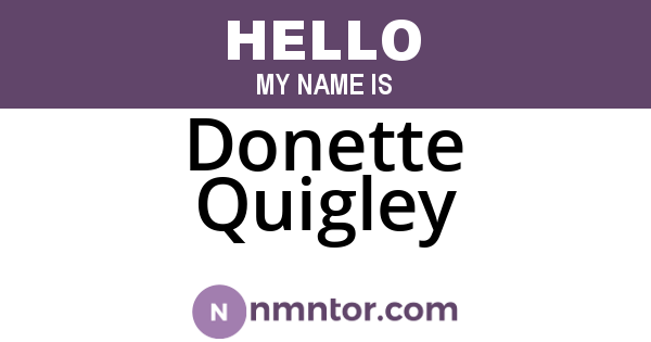 Donette Quigley