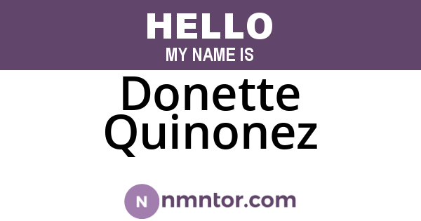 Donette Quinonez